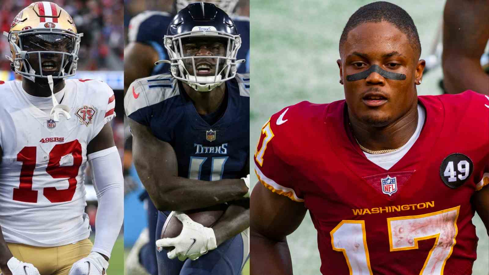 Star receivers Deebo Samuel, A.J. Brown, Terry McLaurin are skipping on-field workouts to pursue lucrative contracts