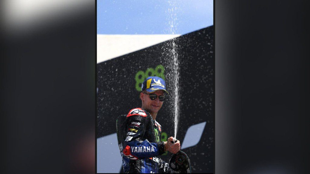 Fabio Quartararo following his win at the Portugal GP in 2021