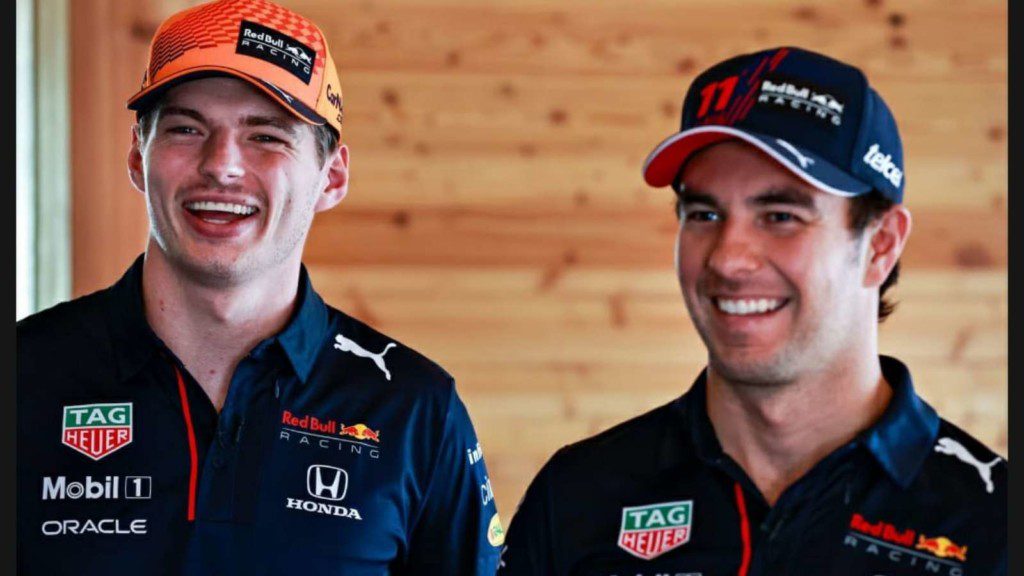 Sergio Perez and Max Verstappen