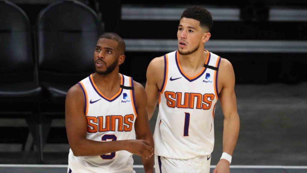 Chris Paul and Devin Booker in Phoenix Suns