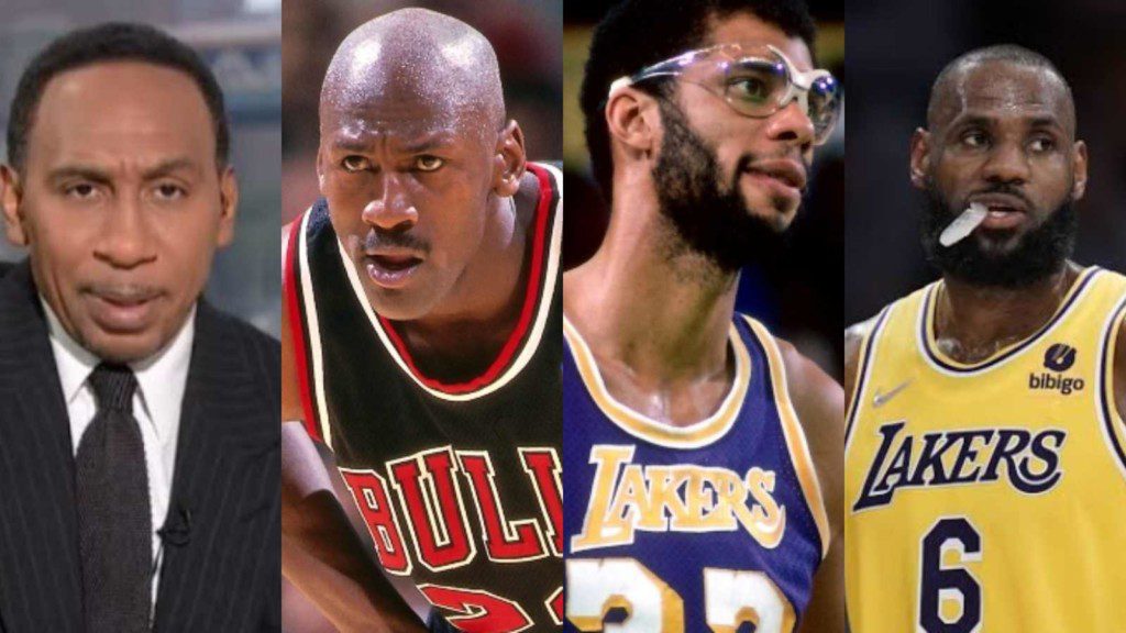 Stephen A. Smith, Michael Jordan, Kareem Abdul Jabbar and LeBron James