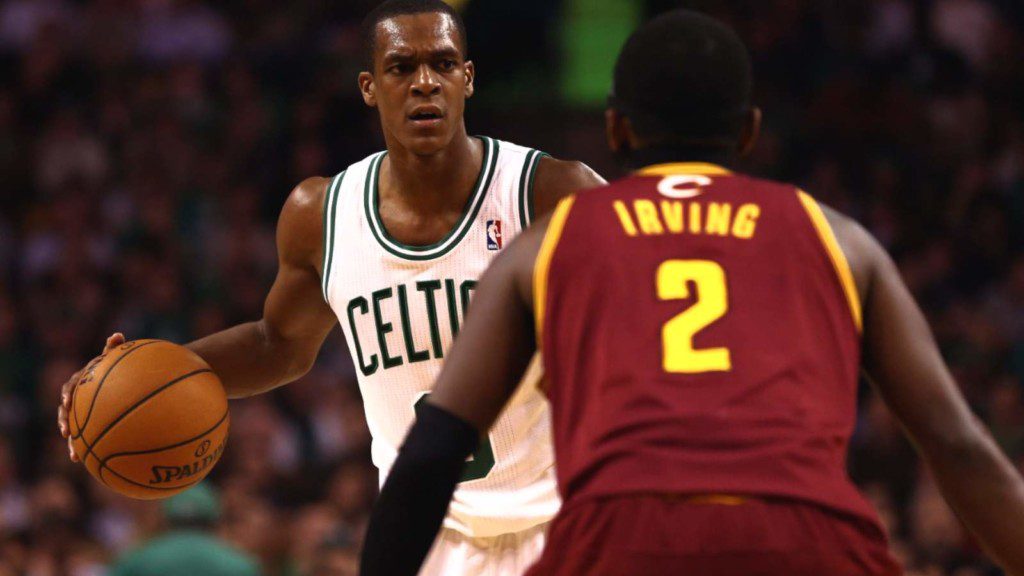 Rajon Rondo and Kyrie Irving