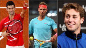 Novak Djokovic, Rafael Nadal, Casper Ruud