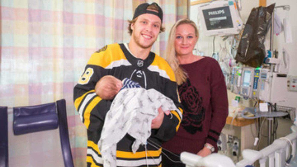 David Pastrnak and Rebecca Rohlsson