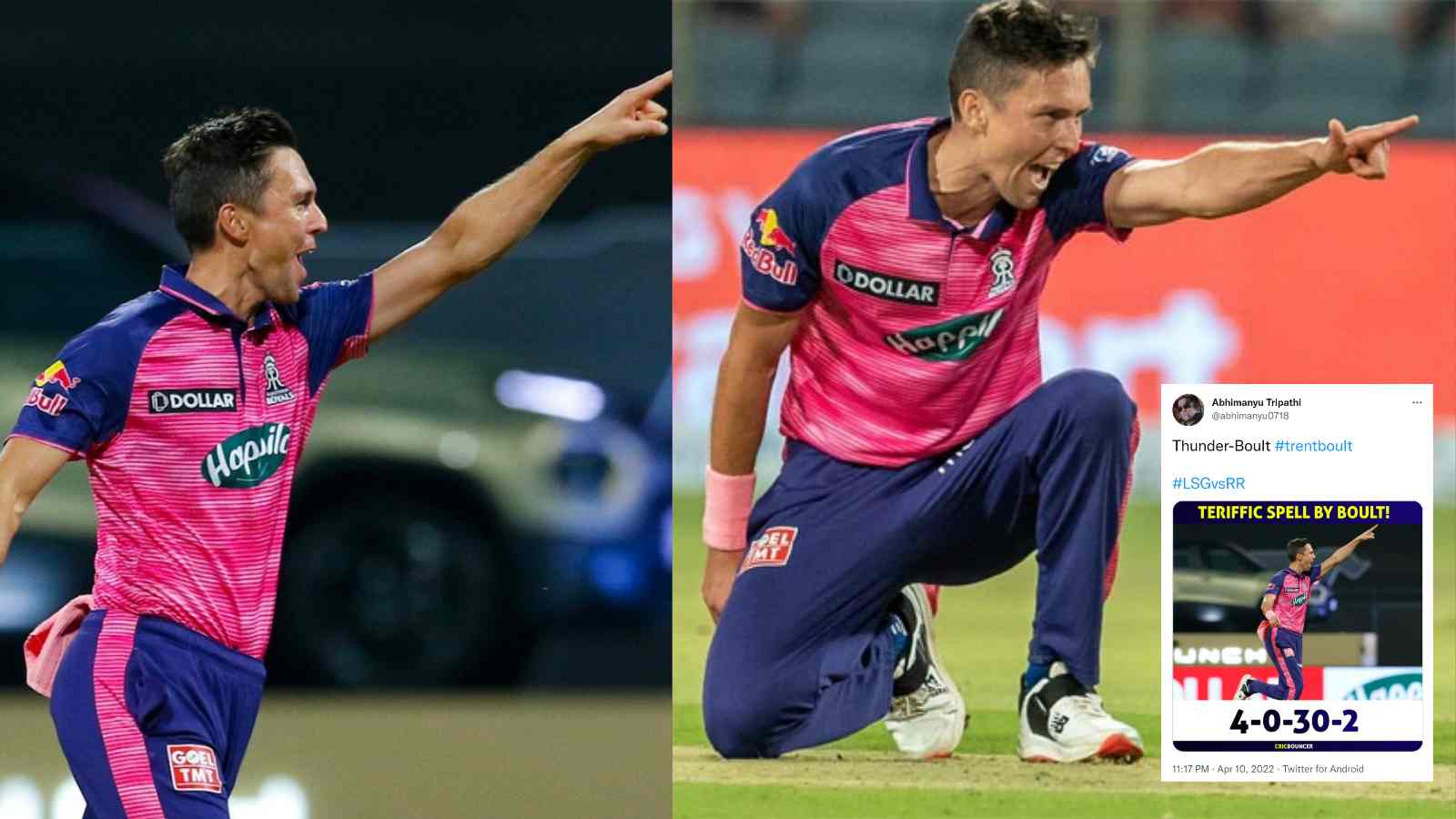 “Thunder Boult” – Twitter goes berserk as Trent Boult castles two golden duck with an Absolute Jaffa against LSG