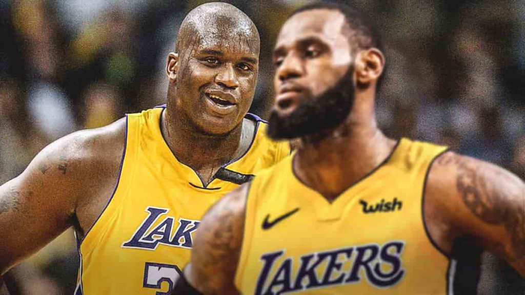 Shaquille O'Neal and LeBron James