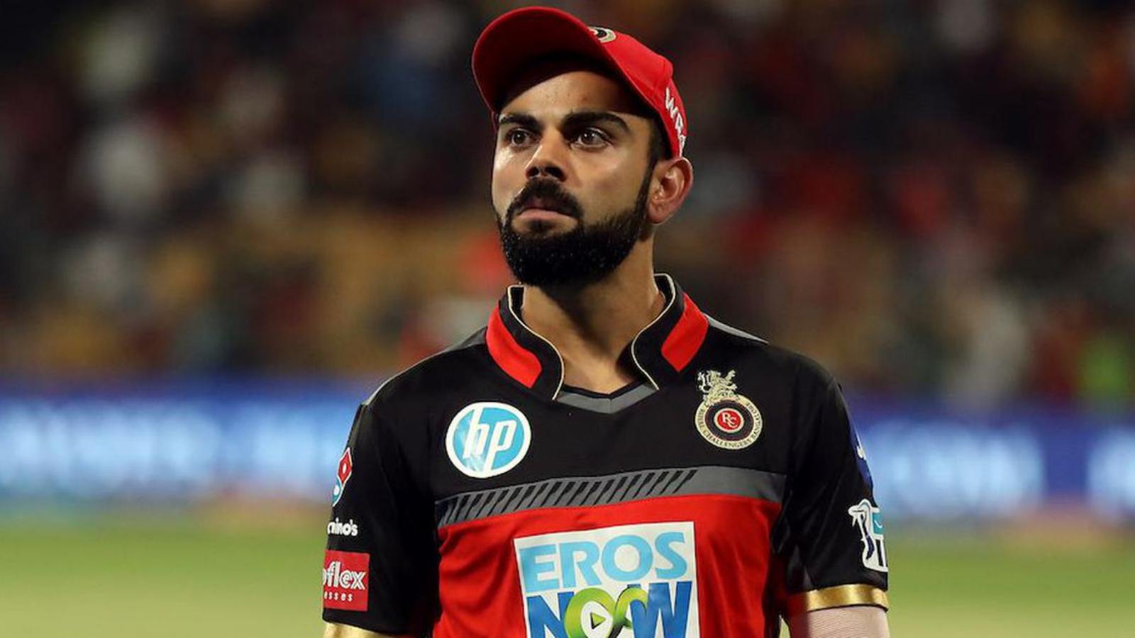 A disappointed Virat Kohli almost swings bat at stumps after being bowled in RCB nets