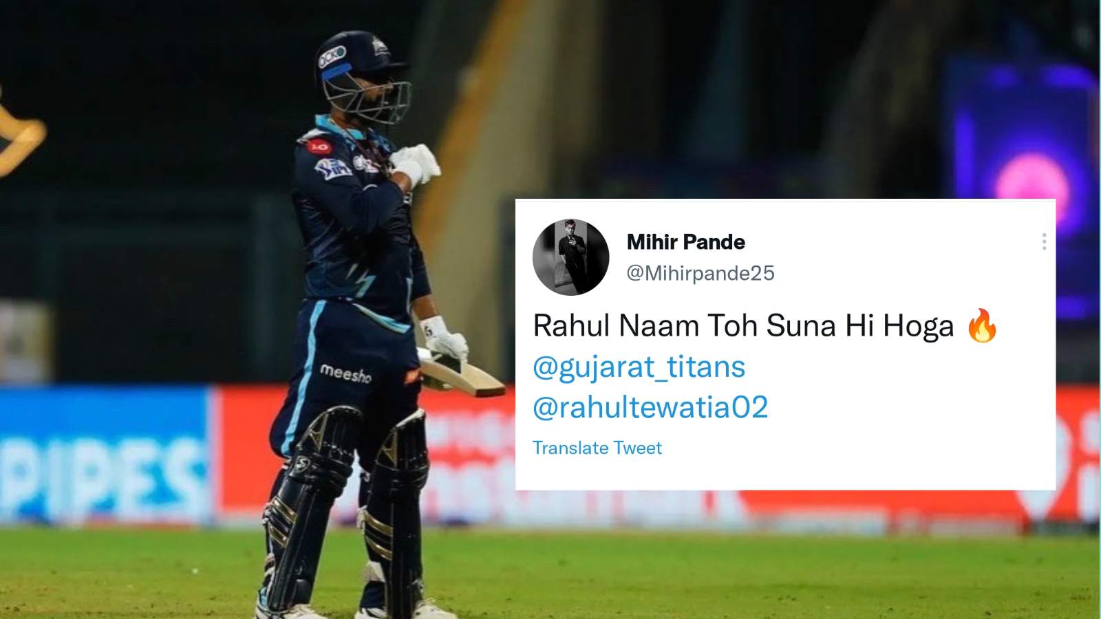 Watch: “Naam toh suna hoga?” Twitter goes crazy as Rahul Tewatia’s back to back sixes win it for Gujarat Titans