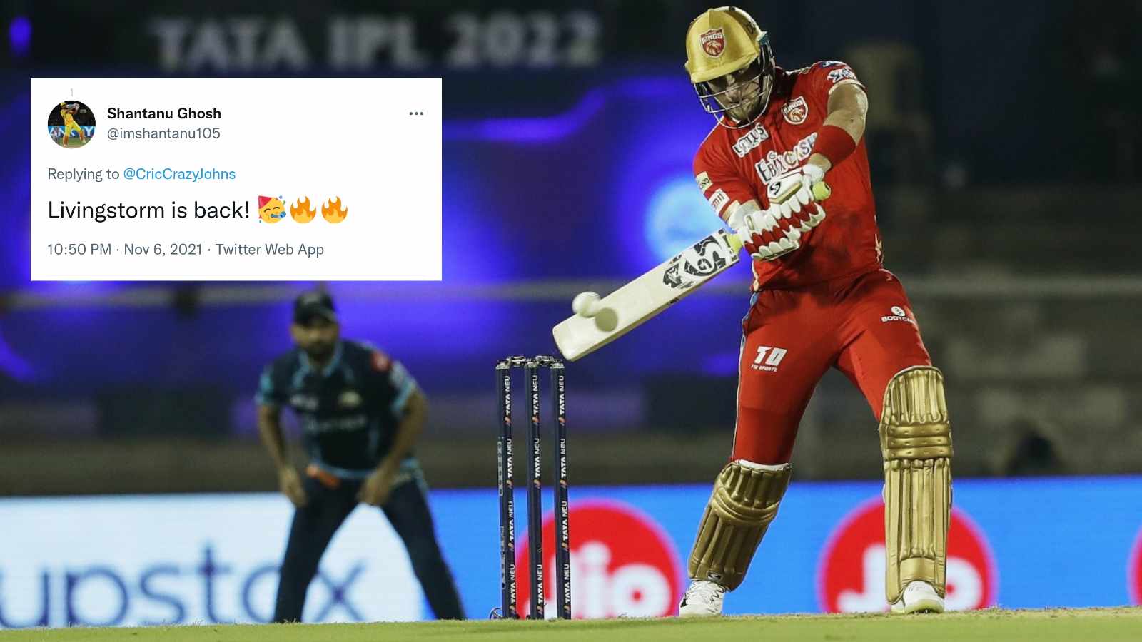 “Livingstorm” – twitter goes berserk as Liam Livingstone’s whirlwind 64 of 27 balls help Punjab Kings to a huge first innings score against GT