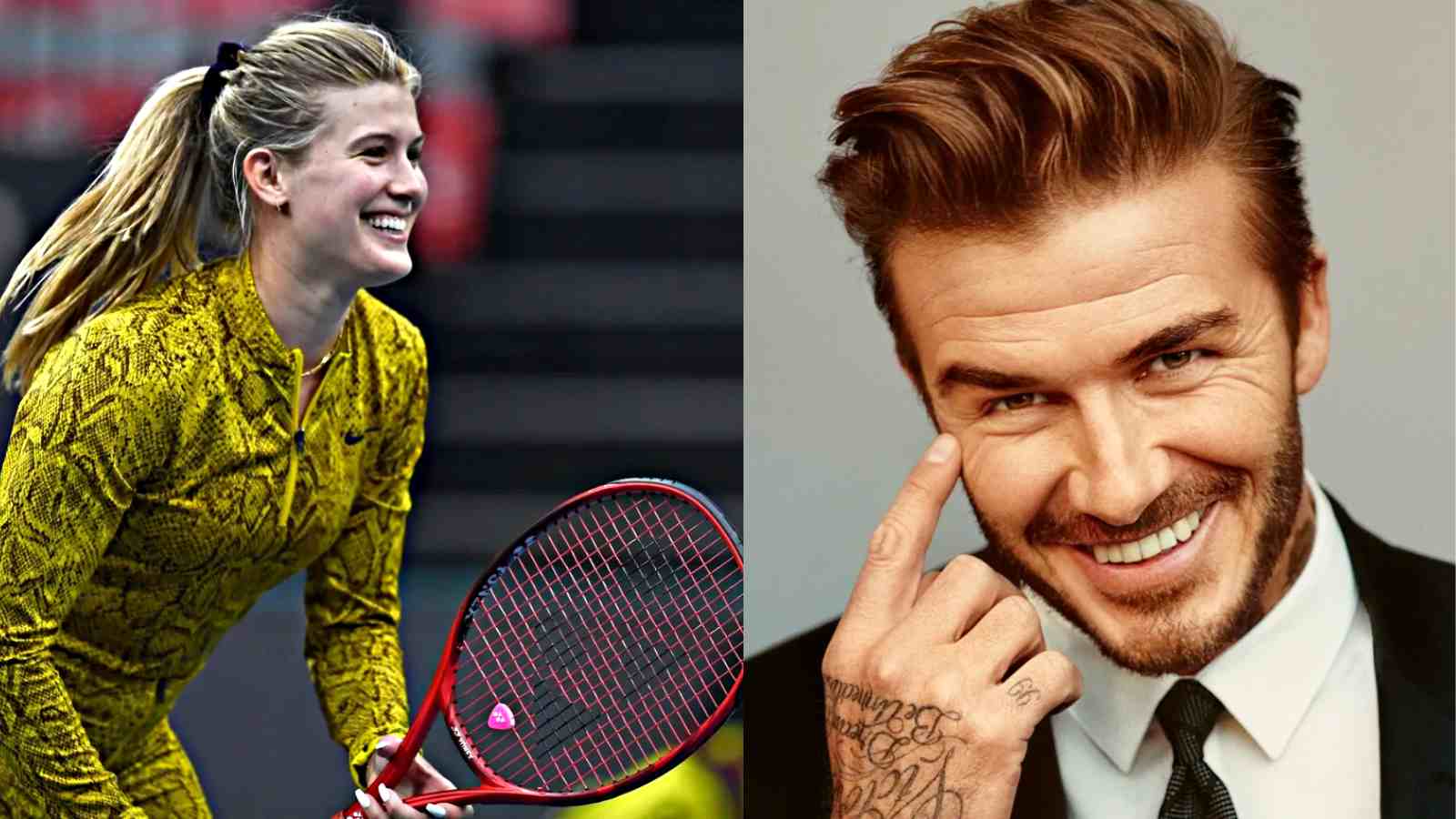 ‘Guess who came to dinner’ Eugenie Bouchard and friends bump into David Beckham at a luxury Sushi Restaurant