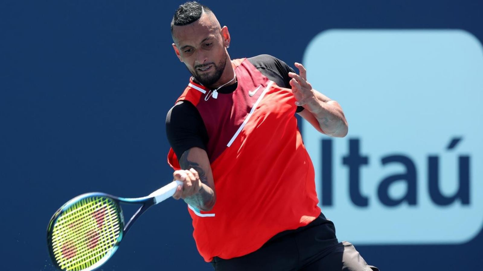 WATCH: ‘Better love story than Twilight’ Nick Kyrgios comes up with an audacious underarm serve in an emphatic win in Houston