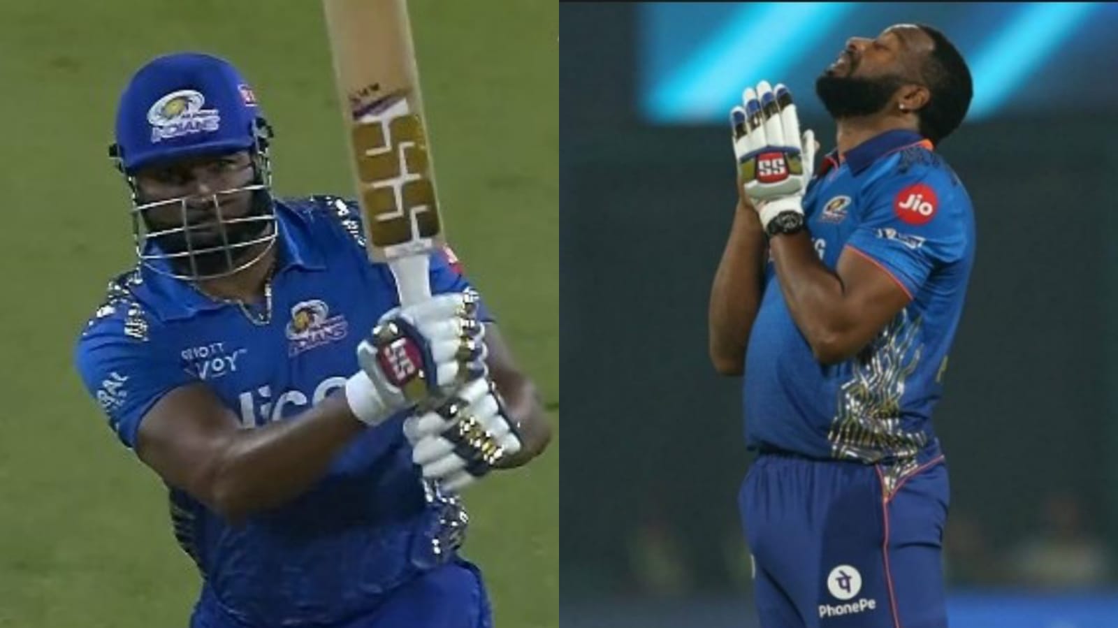 Watch: “Beast Mode On!” Kieron Pollard’s record breaking 22 of 5 balls helps MI get to 161 against KKR