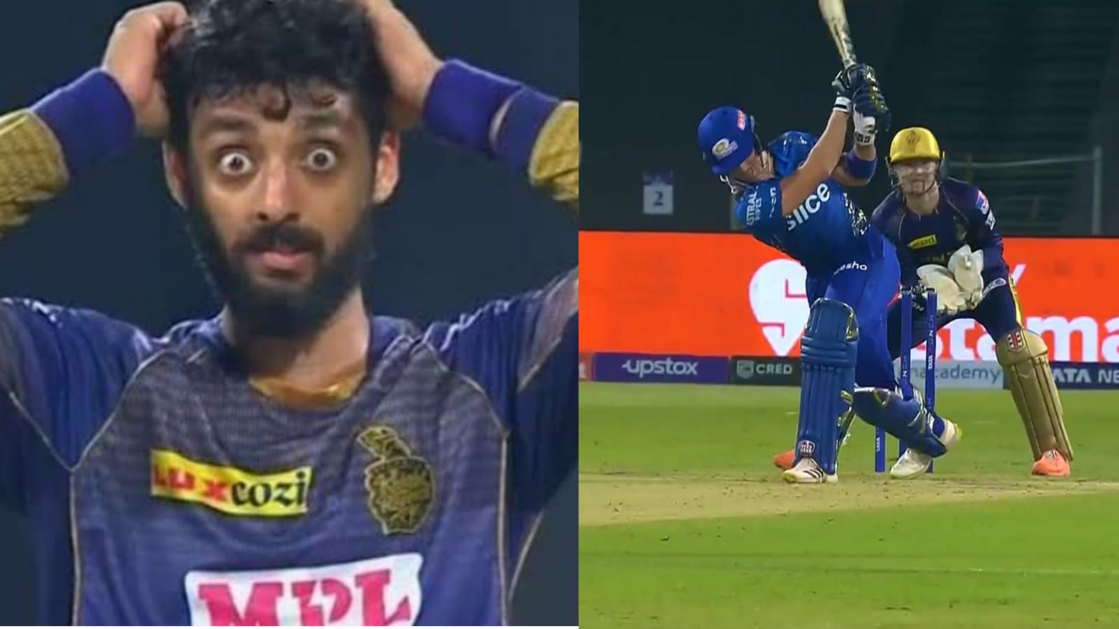 Watch: “Baby AB” – Twitter goes berserk as Dewald Brevis Makes hits a “No Look Six” against Chakravarty on IPL debut