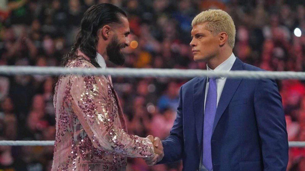 Cody Rhodes and Seth Rollins on Raw after WrestleMania 38