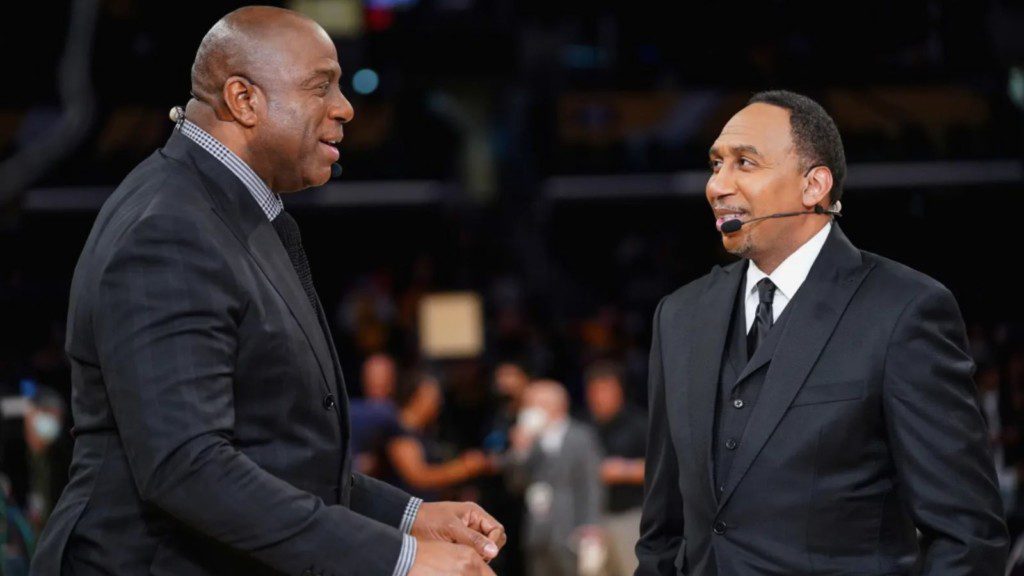 Stephen A. smith and Magic Johnson