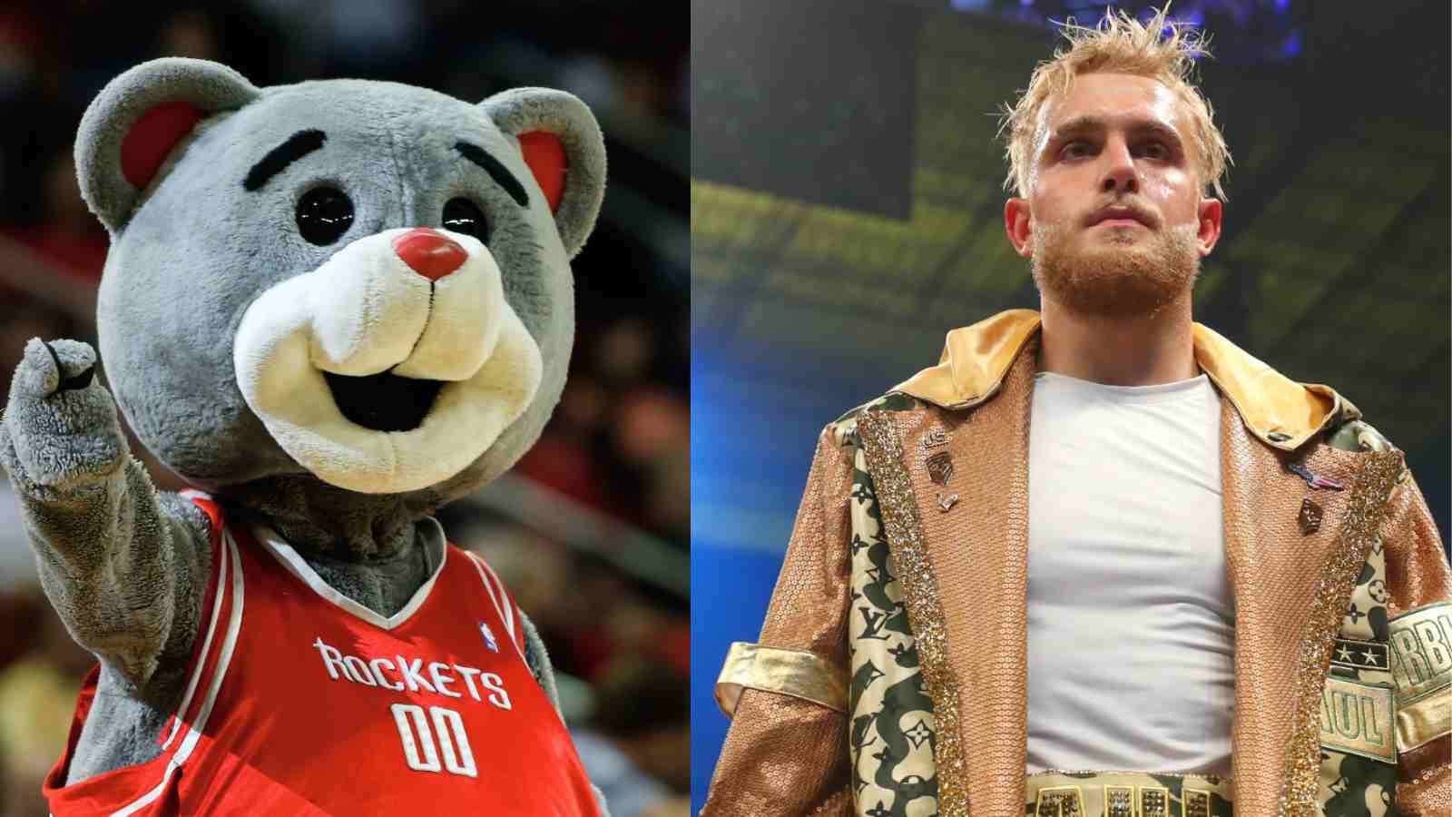 “Will Smith’ed em”- Jake Paul pulls over hilarious knockout of basketball mascot Clutch in Houston