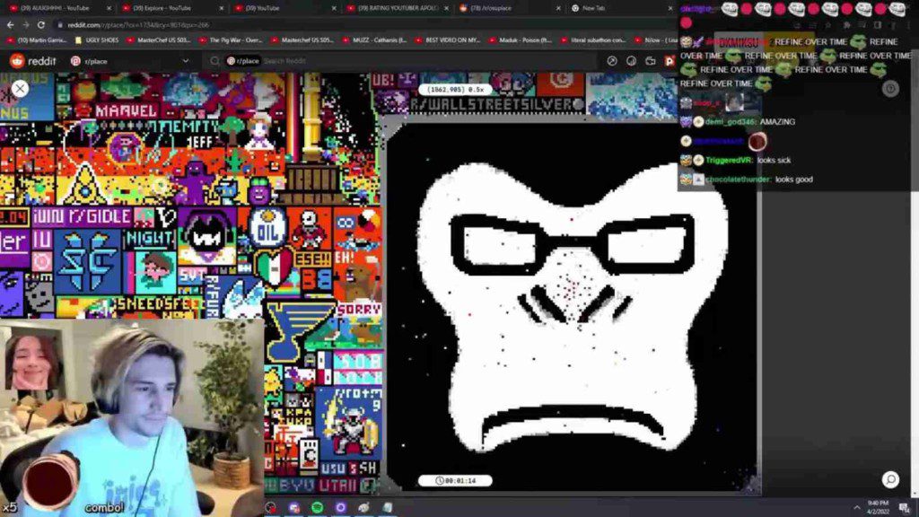 r/place Explained and xQc Getting Hate for r/place
