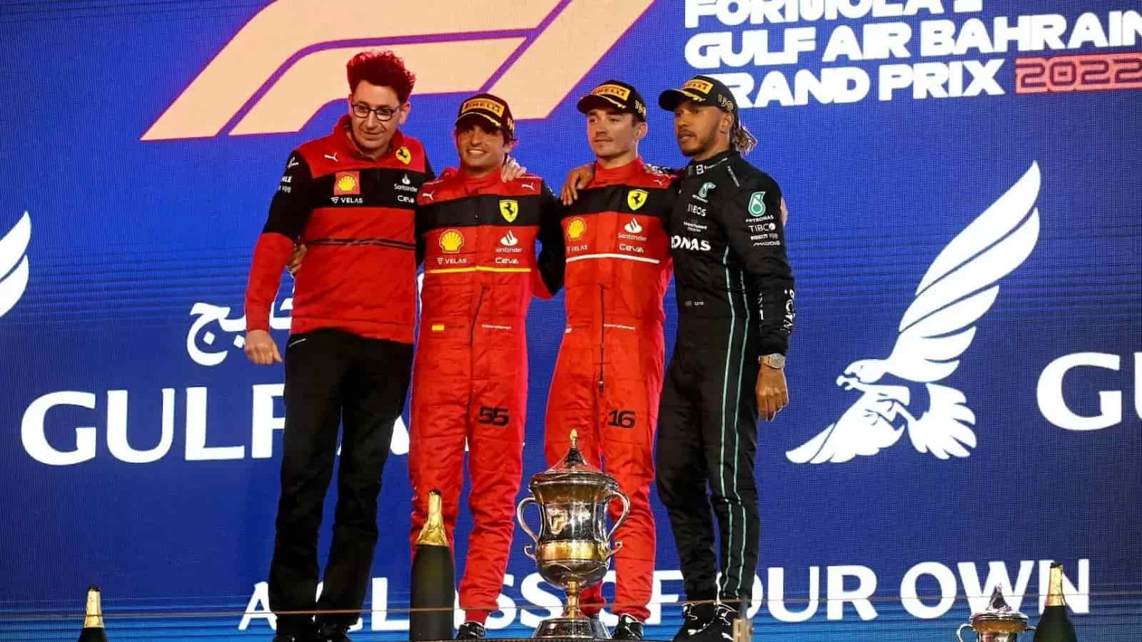 “It was the best way to represent the whole team there,” Mattia Binotto explains his decision of joining podium celebrations in Bahrain