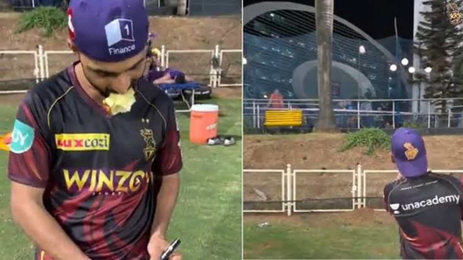 “Thank you, very sweet”: Ajinkya Rahane wins hearts when he signs a ball for kids during KKR’s practice session