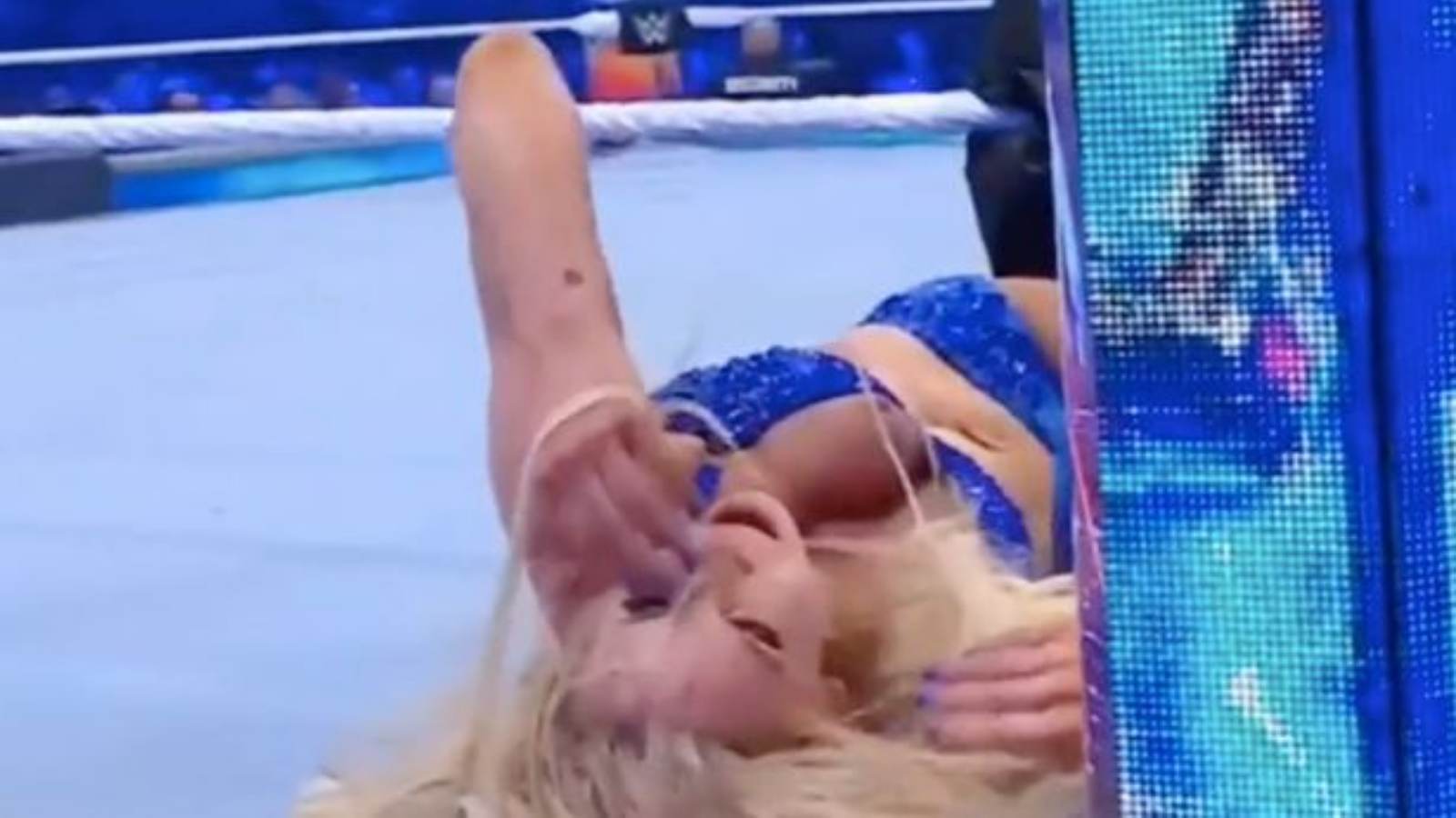 “That’s so unfortunate” Charlotte Flair suffers ‘nip-slip’ wardrobe malfunction once again during her match against Ronda Rousey at Wrestlemania 38