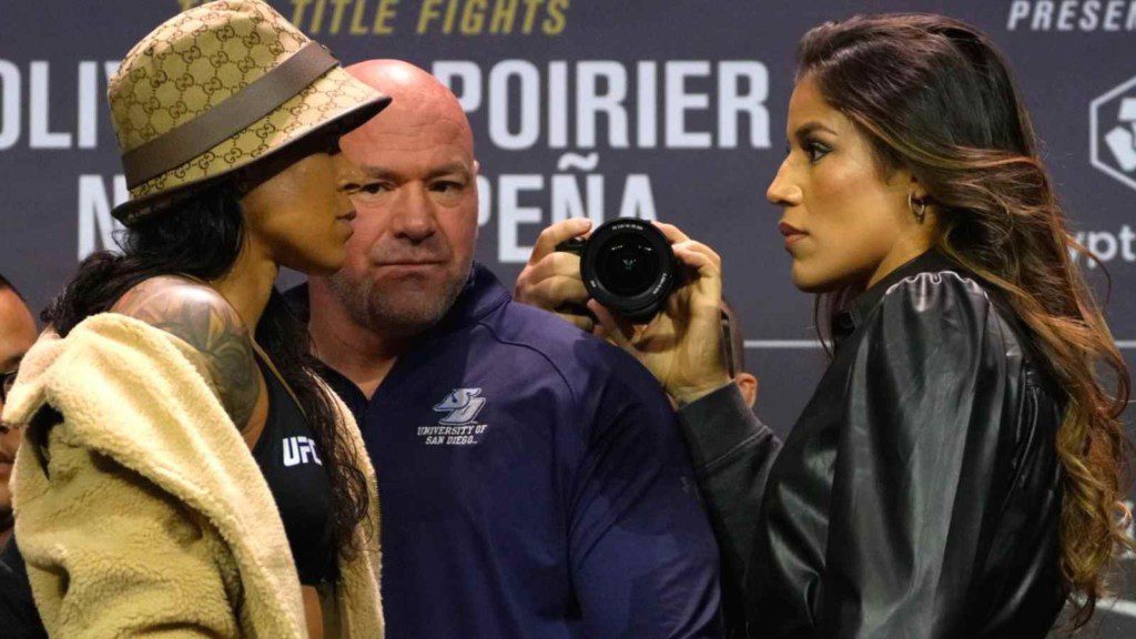 Julianna Pena and Amanda Nunes