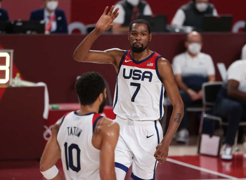 Jayson Tatum and Kevin Durant