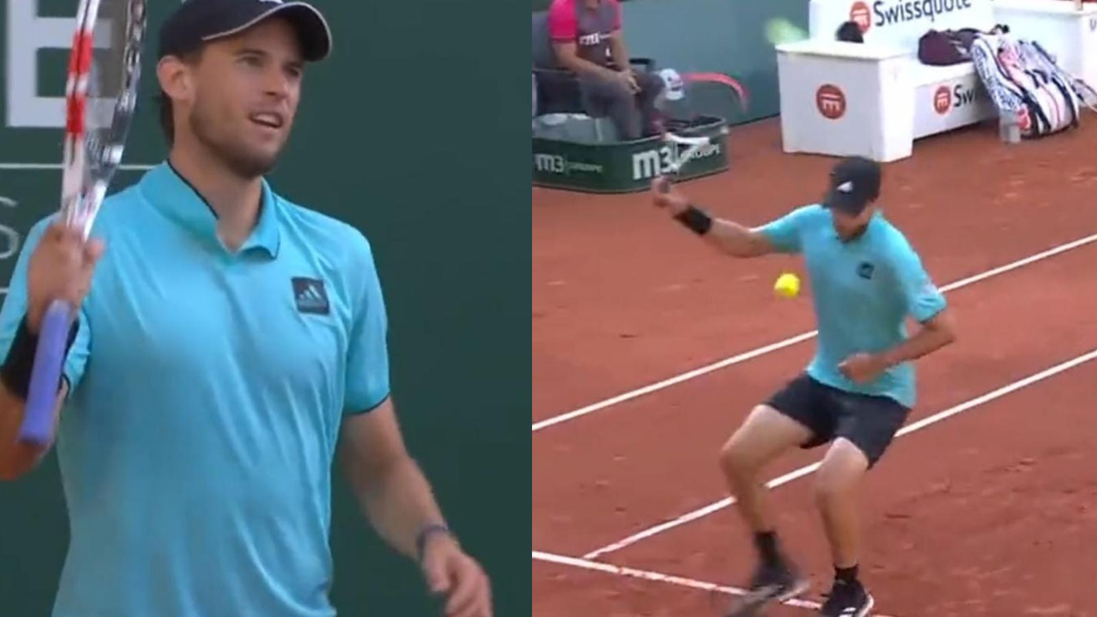 WATCH: A double tweener by Dominic Thiem leaves fans awestruck