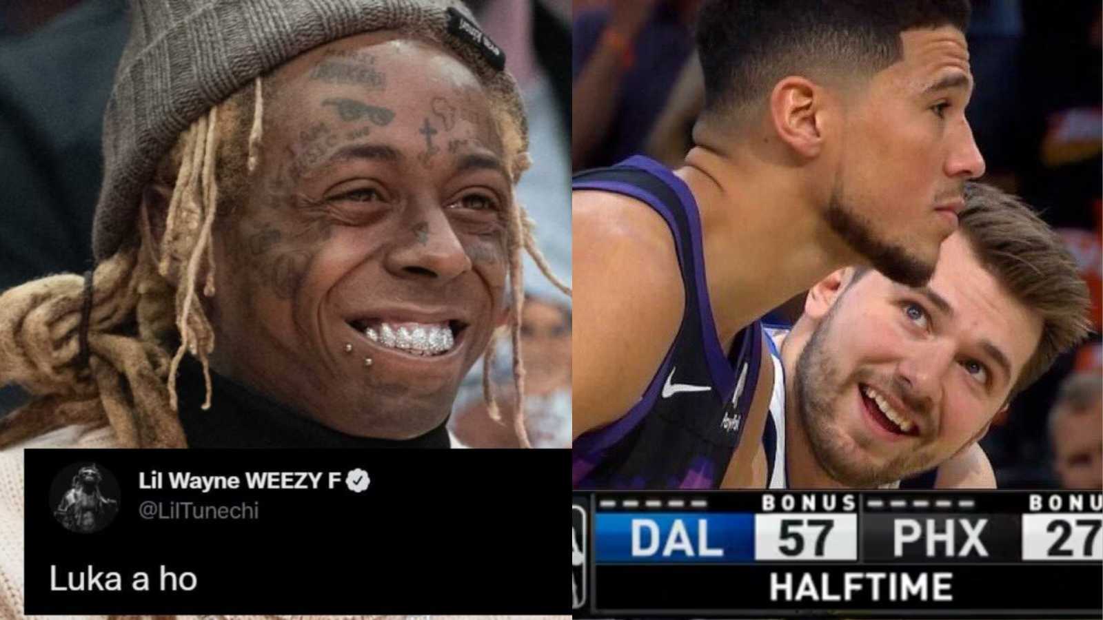 “Doncic is a ho*” Lil Wayne goes berserk in calling out Luka Doncic after he sends Suns fans out of arena at halftime