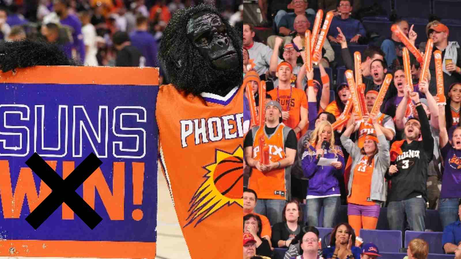 “This is the LUKA SPECIAL” NBA Fans rip Phoenix Suns’ Gorilla for tossing t-shirts to empty stands after embarrassing Game 7 exit