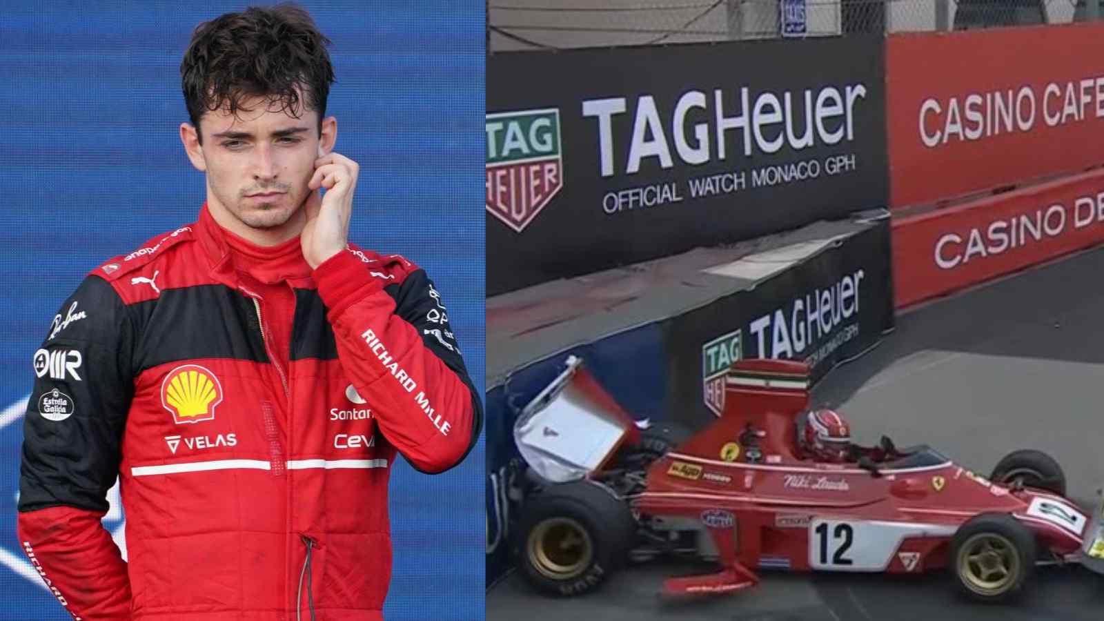 “This curse is actually real,” Tifosi in disbelief after Charles Leclerc crashes Niki Lauda’s Ferrari in Monaco