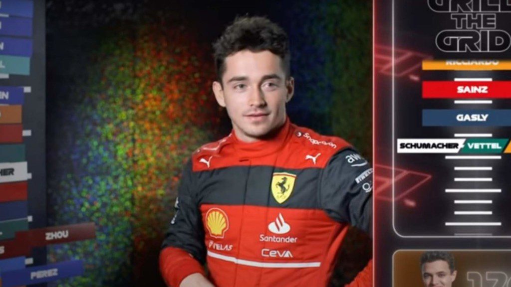 Charles Leclerc in the latest episode of Grill the Grid