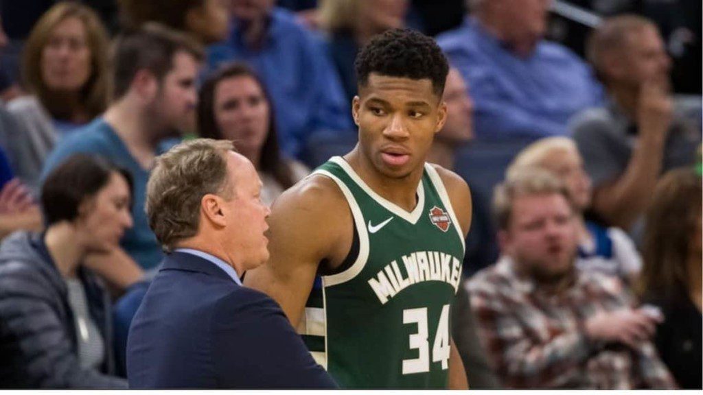 Mike Budenholzer and Giannis Antetokounmpo