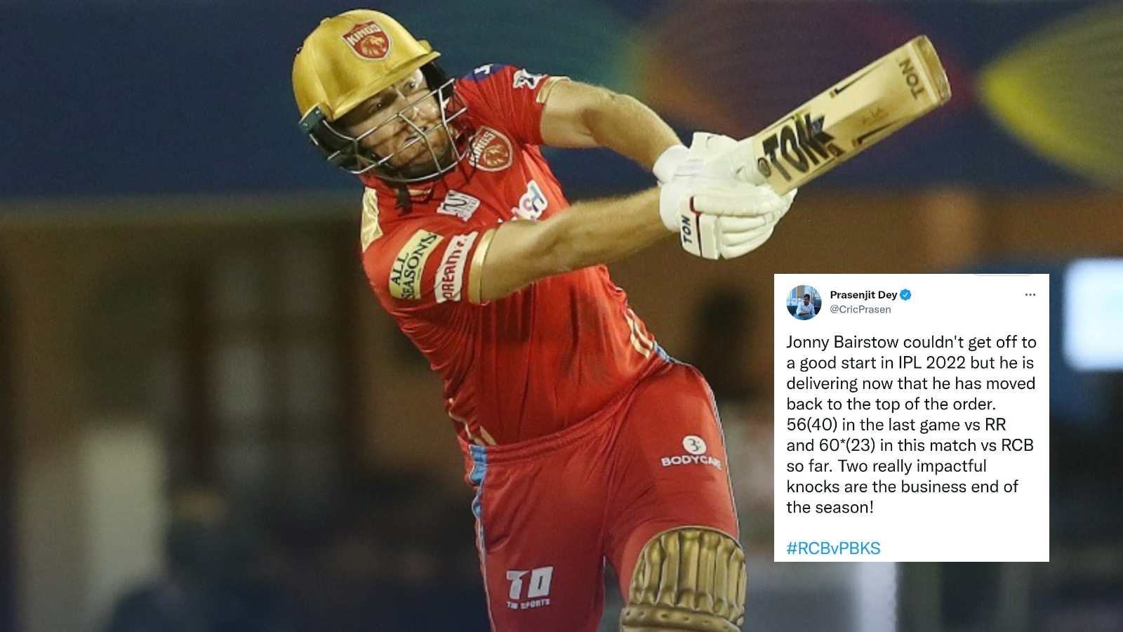 “Sheer destruction”- Punjab’s Jonny Bairstow slams second fastest fifty (21 balls) in IPL 2022 against RCB