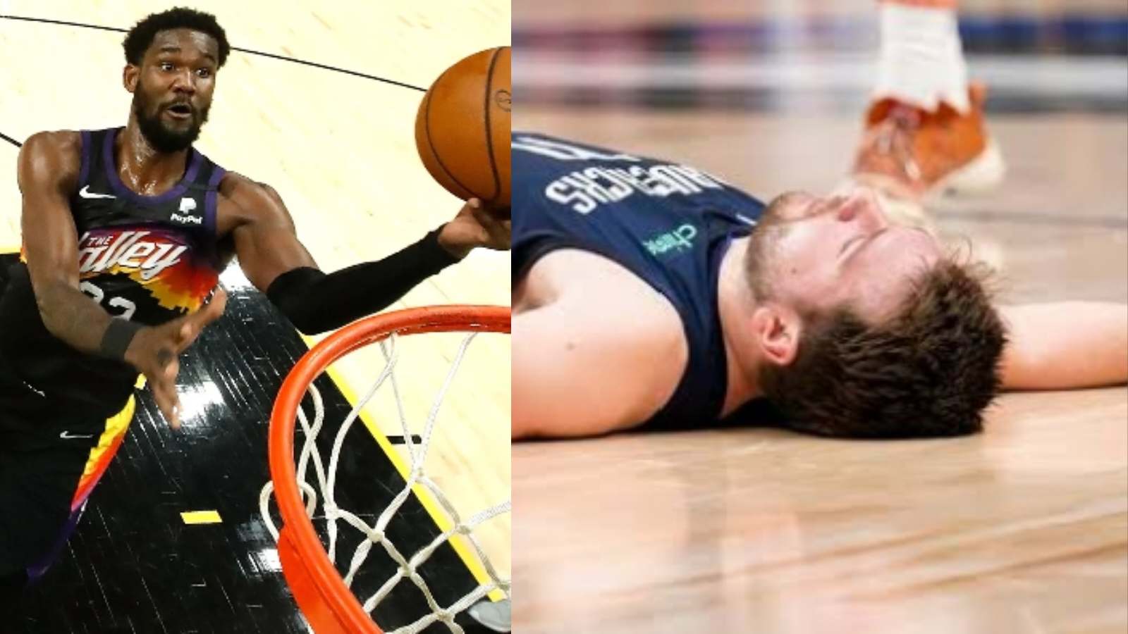 “Pointless officiating”: Twitter lashes out on refs after Deandre Ayton gets a tech for a monstrous dunk on Luka Doncic’s head