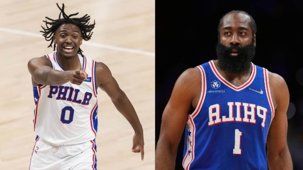 Tyrese Maxey and James Harden