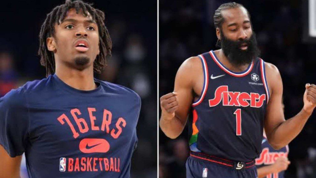 Tyrese Maxey and James Harden