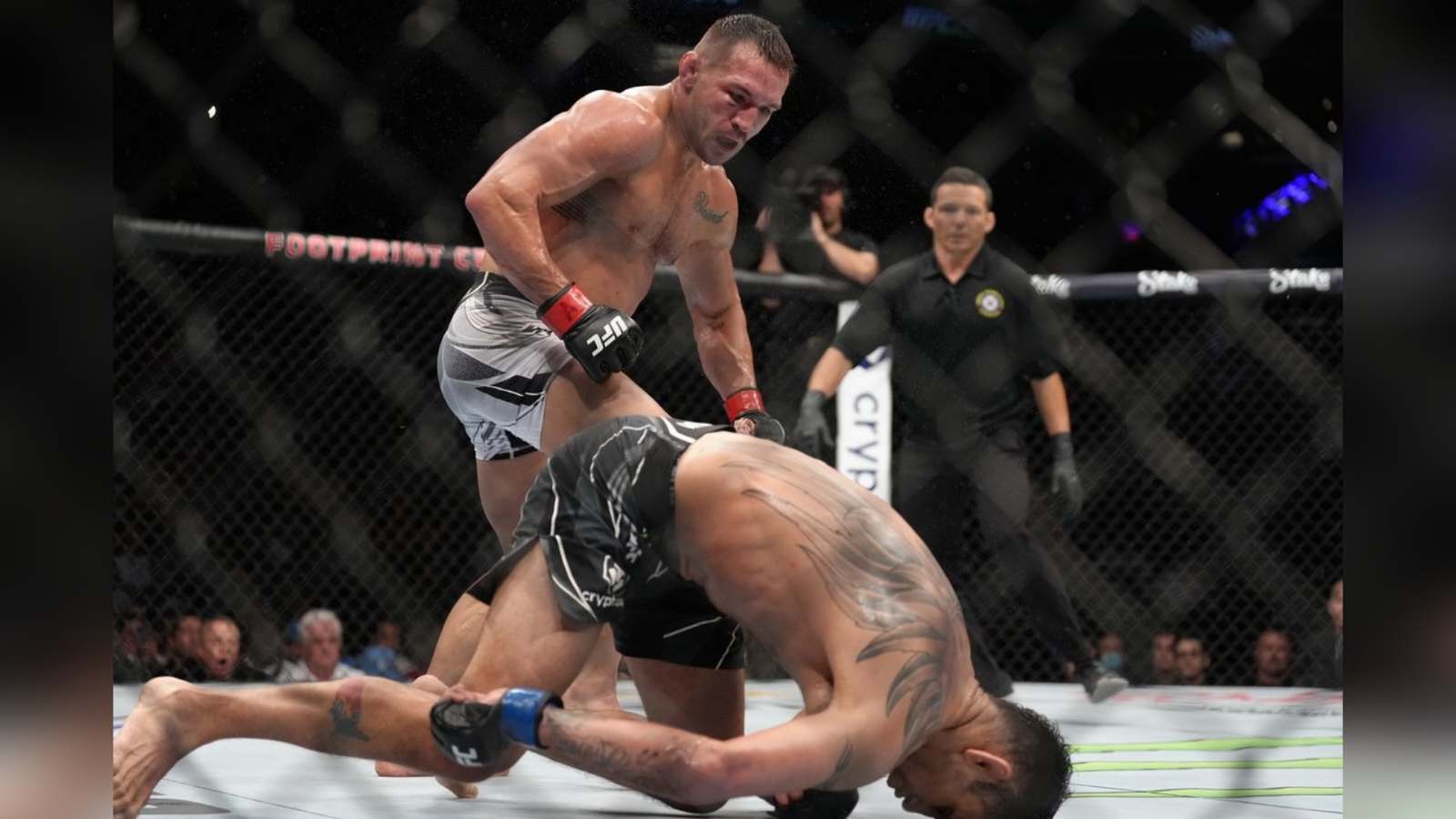 “He has become a meme”- Michael Chandler reacts to the viral image of him kicking Tony Ferguson at UFC 274