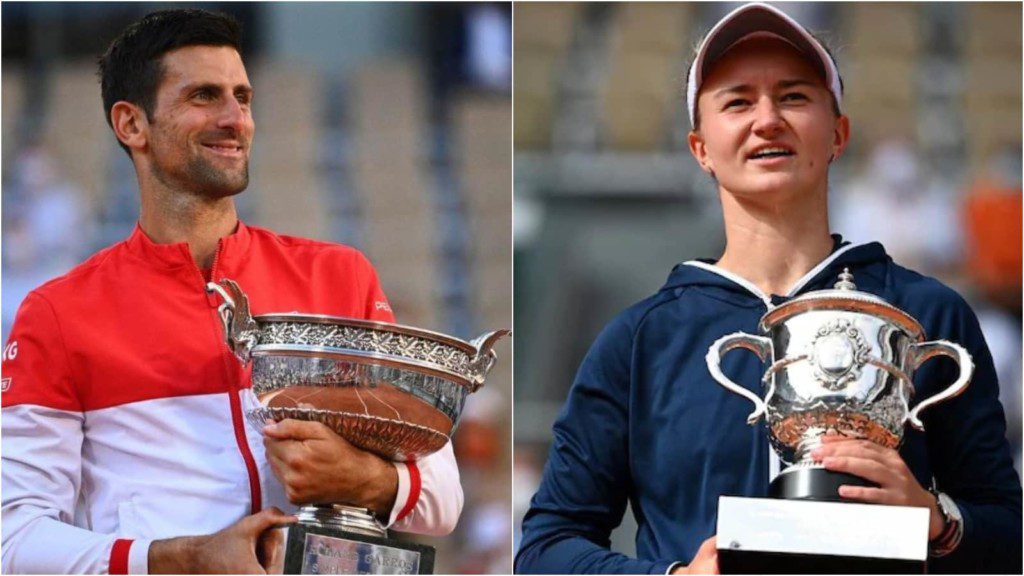 Novak Djokovic and Barbora Krejcikova - Singles defending champions at the 2022 French Open 2022