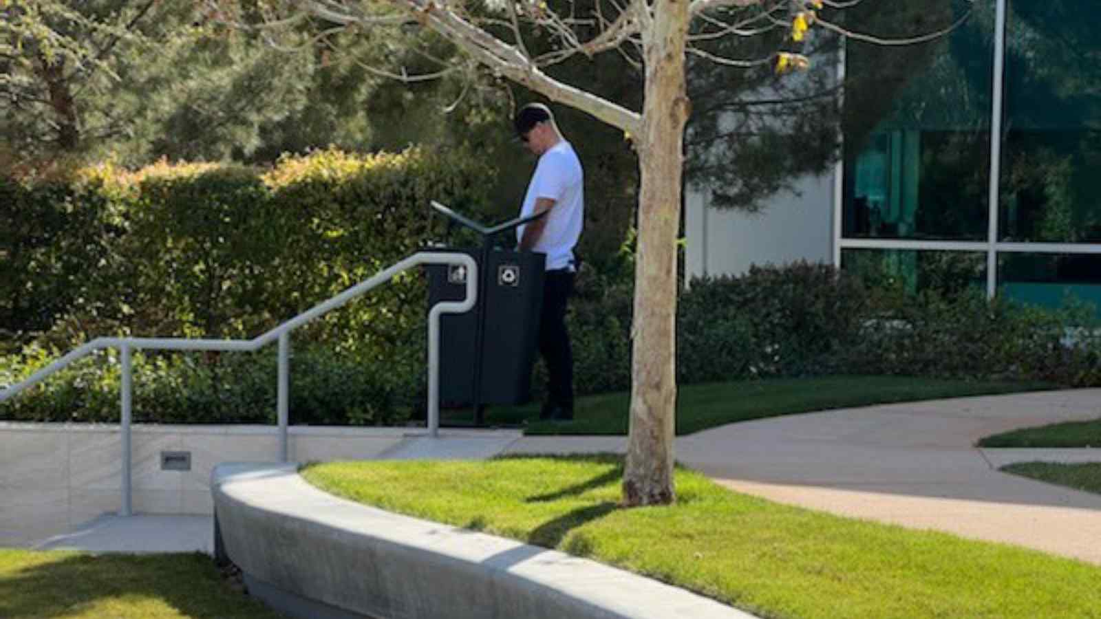 “They won’t cut me”- Nate Diaz hilariously urinates behind a dustbin at the UFC PI