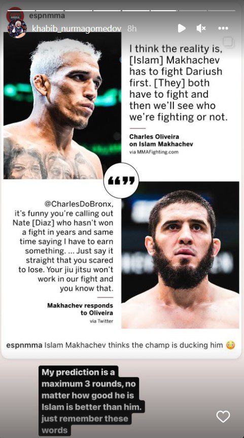 Khabib Nurmagomedov Islam Makhachev