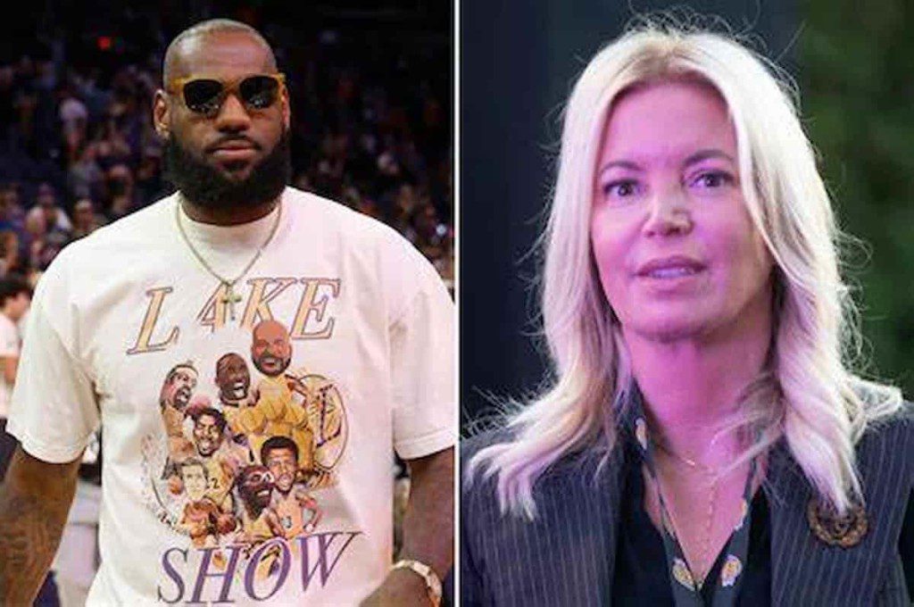 LeBron James and Jeanie Buss