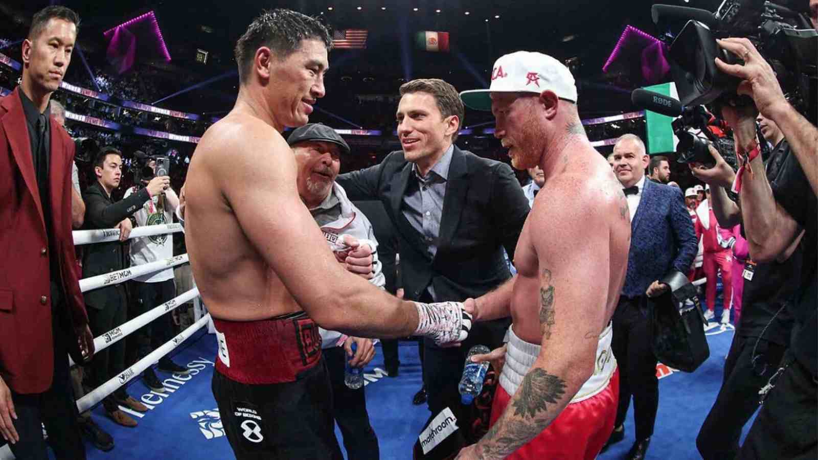 “I respect him”- Dimitry Bivol highlights Canelo Alvarez’s current titles as he defends him against the extreme public onslaught