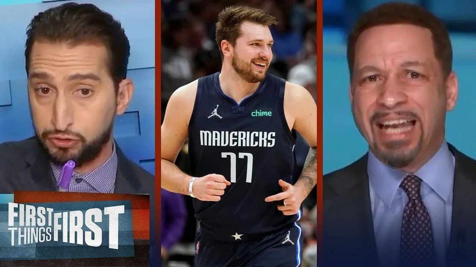 “You mocked me, my son & my family” Nick Wright lashes out at Chris Broussard for suggesting Suns will clean sweep Luka Doncic, Mavericks