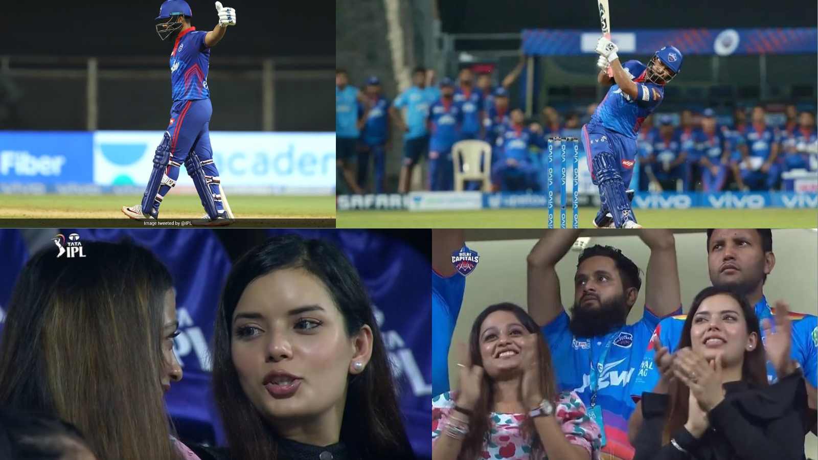 WATCH: Rishabh Pant’s girlfriend reacts from the stands, as the 24-year-old hits 3 consecutive boundaries