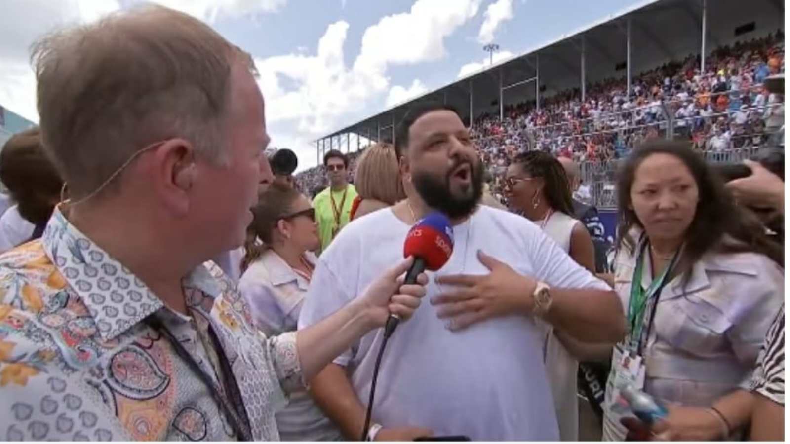 “The best content I’ve seen on any platform,” F1 fans react to Martin Brundle interviewing David Beckham and DJ Khaled in a ‘hilarious’ grid walk at the Miami GP