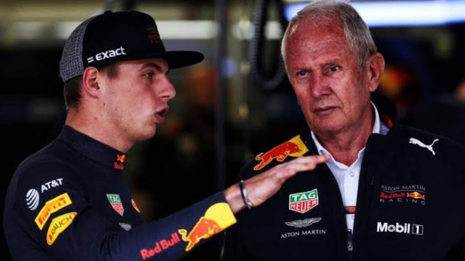 Red Bull advisor Helmut Marko with Max Verstappen