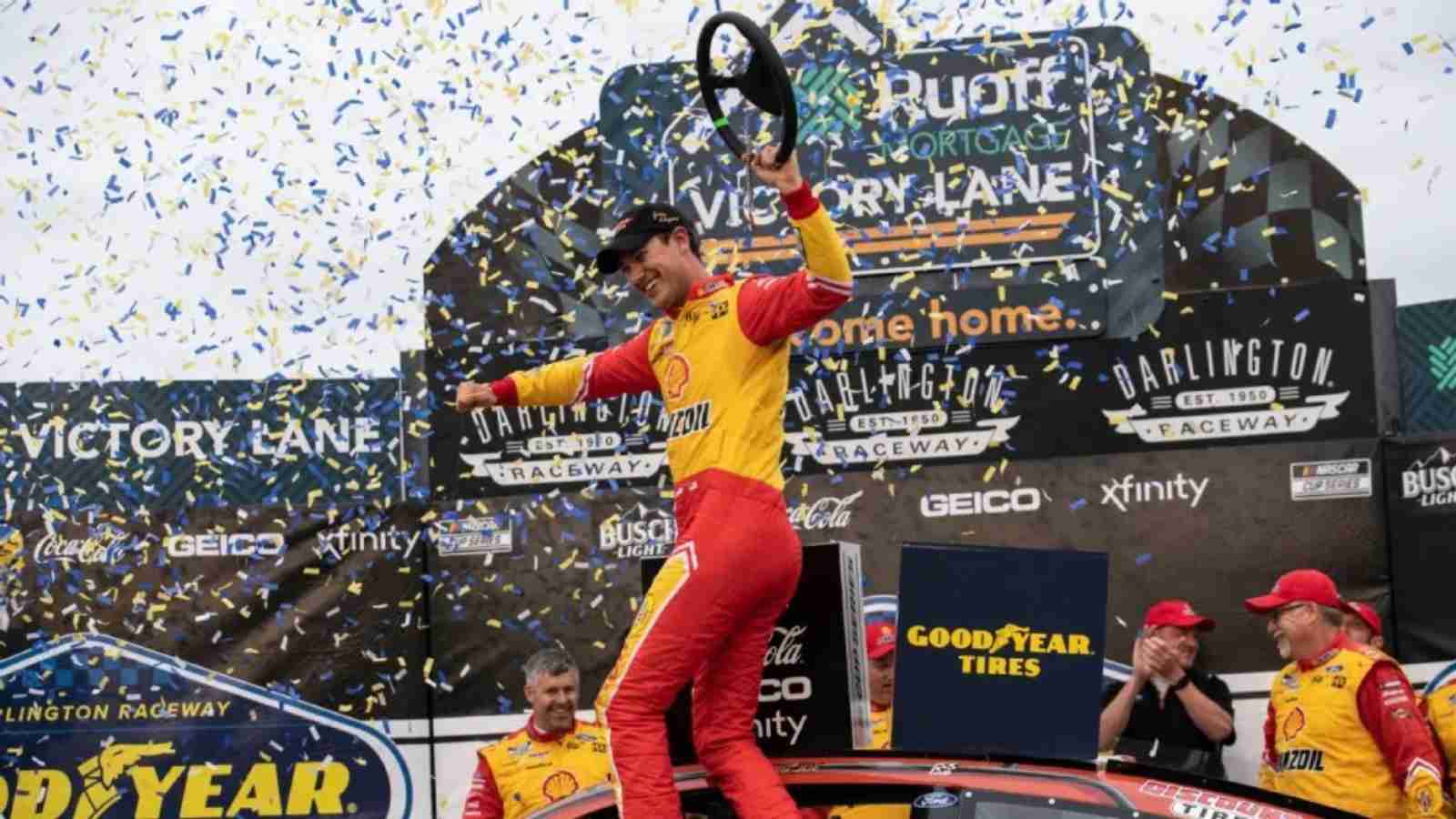 ‘He used Byron as a brake,’ NASCAR twitter reacts to Joey Logano taking out William Byron to win Goodyear 400