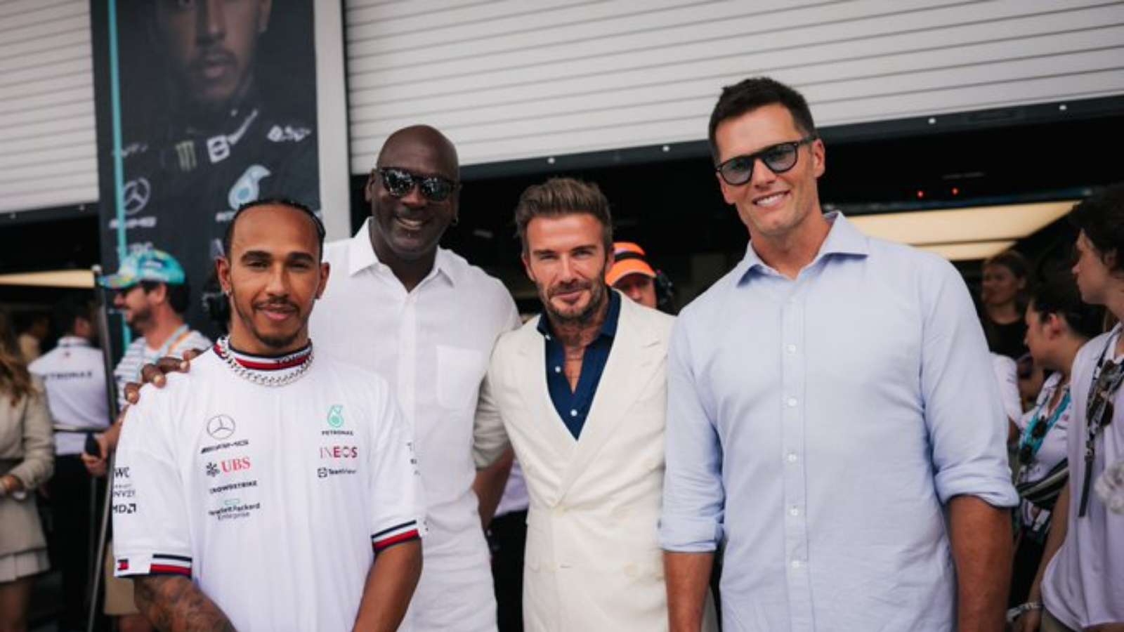 Lewis Hamilton, David Beckham, Michael Jordan, Tom Brady