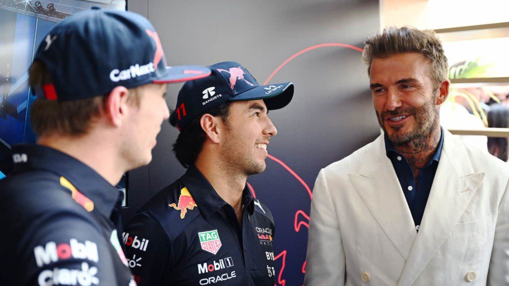 David Beckham joined the Red Bull at the Miami GP