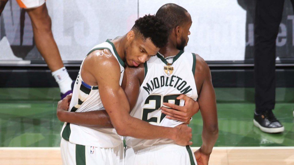 Giannis Antetokounmpo and Khris Middleton